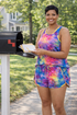 The Julia - Women's Plus Size Pajamas in Rainbow Tie Dye