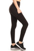 Women's Solid Fleece Sports Leggings in Black