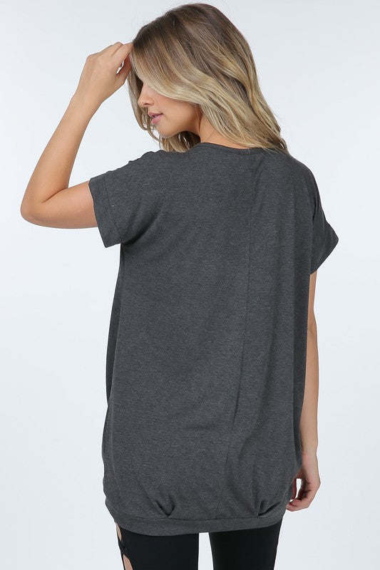 The Christina - Women's Top in Heather Gray