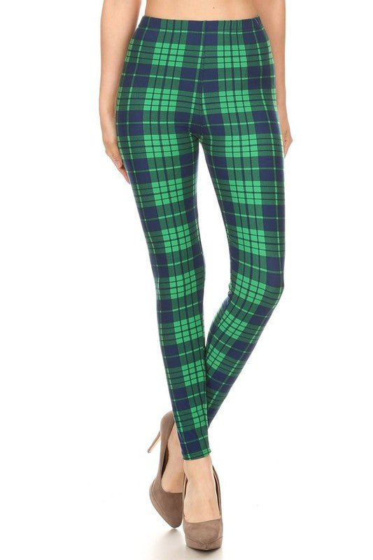 Celtic Plaid - Women's Plus Size Leggings