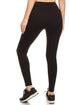 Women's Solid Fleece Sports Leggings in Black