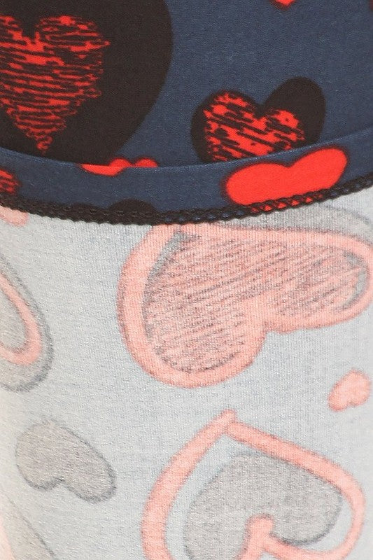 Red, Blue and I Love You - Women's 3X/5X Plus Size Leggings