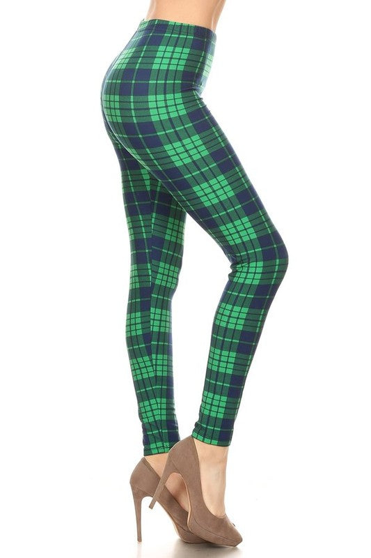Celtic Plaid - Women's Plus Size Leggings