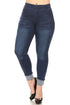 Cuffed Denim Jeggings - Women's Plus Size