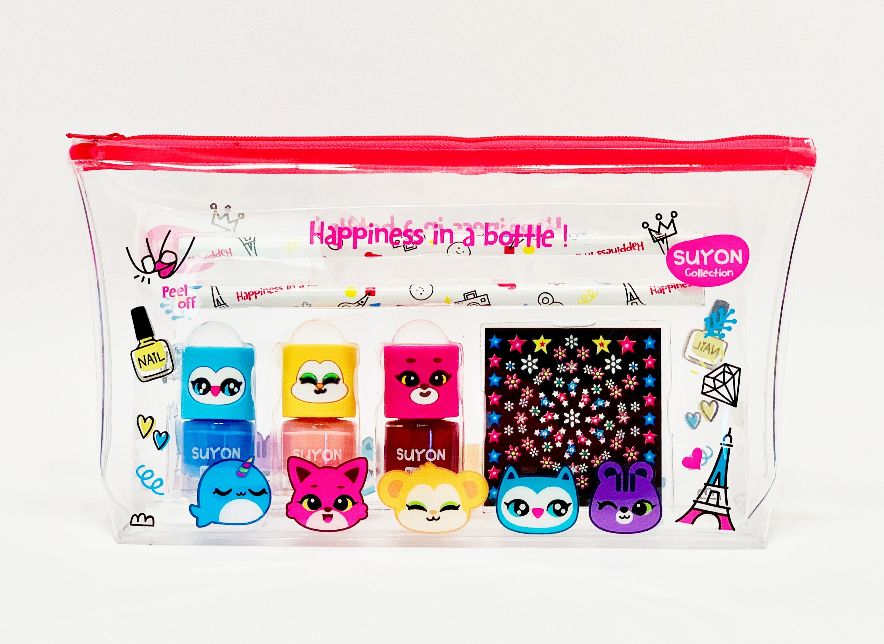Lovely Nail Polish Gift Set with Pouch - Water Based Polish