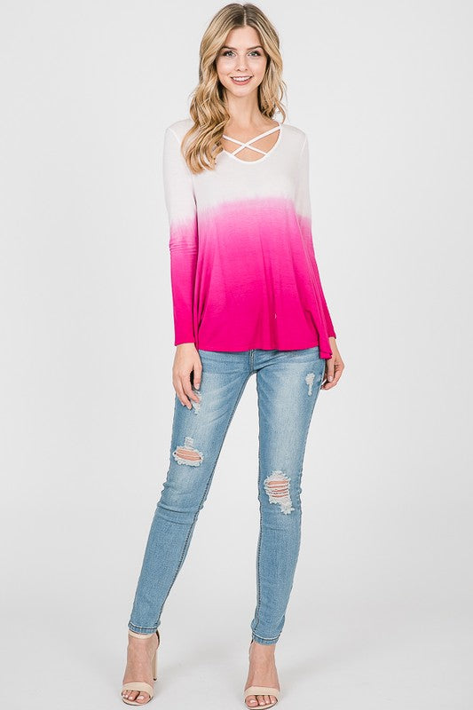 The Shelly - Women's Top in Fuchsia