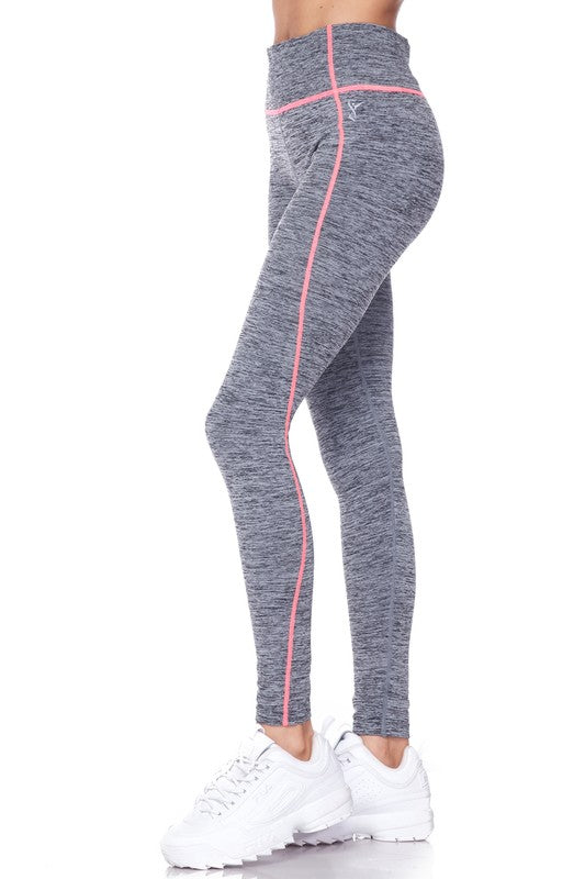 Performance Athletic Legging - Women's Gray with Coral