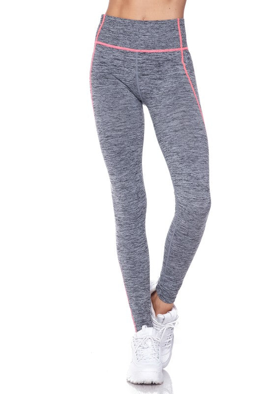 Performance Athletic Legging - Women's Gray with Coral