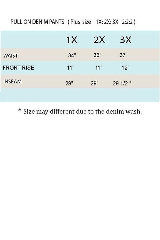 Dark Denim Washed Ripped Jeggings - Women's Plus Size