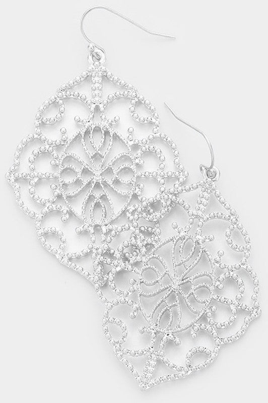 Silver Moroccan Inspired Earrrings