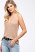 The Amelia - Women's Knit Tank in Tan