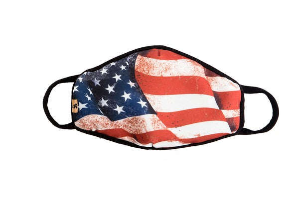 American Flag Graphic Fabric Face Mask