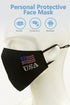 I Love USA Rhinestone Face Mask in Black