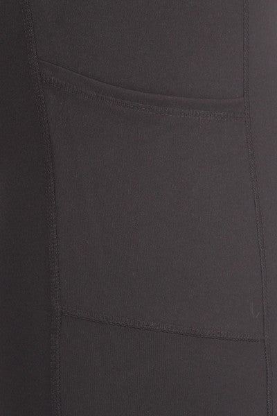 Athletic Shorts with Pockets in Black - Women's Plus Size