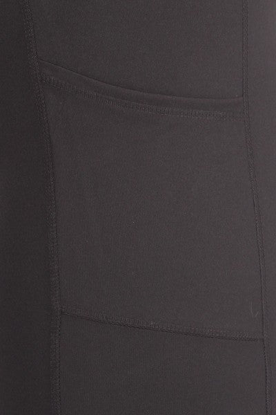 Athletic Shorts with Pockets in Black - Women's Plus Size