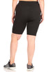 Athletic Shorts with Pockets in Black - Women's Plus Size