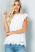 The Rosemarie - Women's Lace Top in White