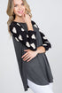 The Karina - Women's Plus Size Top with Black Sleeves