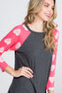 The Karina - Women's Plus Size Top with Pink Sleeves