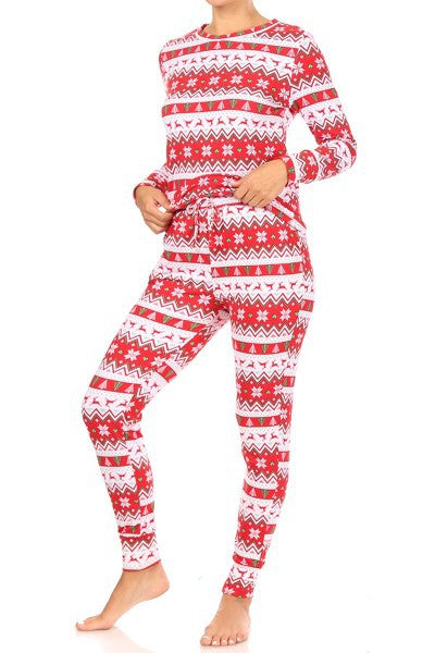Holly Jolly Winter - Women's Plus Size Pajama Set – Apple Girl Boutique