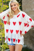 The Athena - Women's Distressed Sweater in Ivory