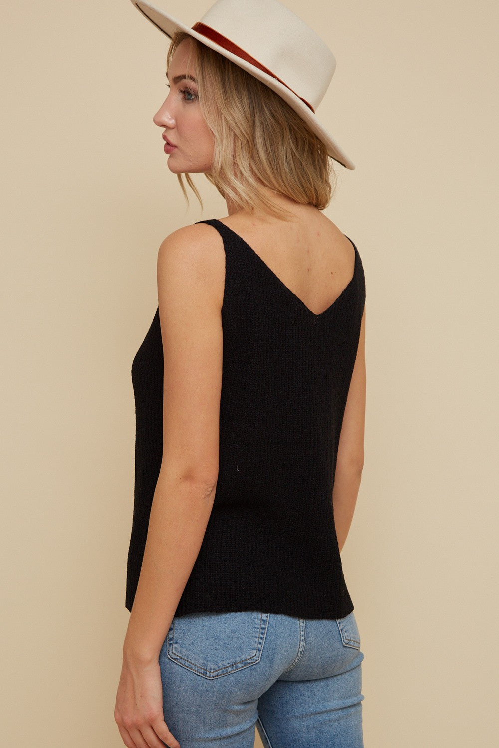 The Nell - Women's Knit Tank in Black