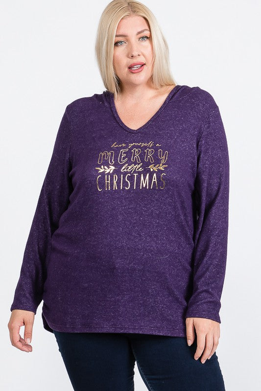 The Holly - Women's Plus Size Top in Purple