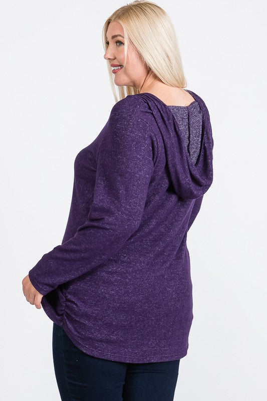 The Holly - Women's Plus Size Top in Purple