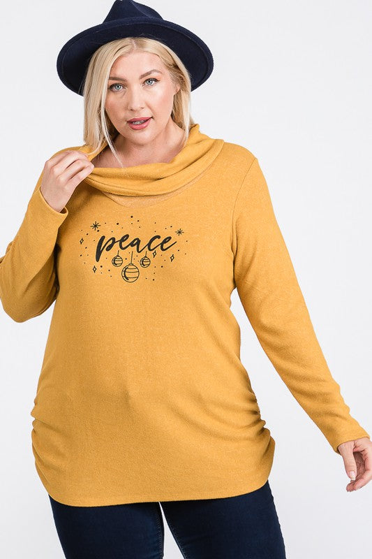 The Mary - Women's Plus Size Top in Mustard