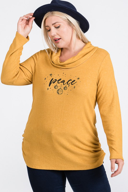The Mary - Women's Plus Size Top in Mustard