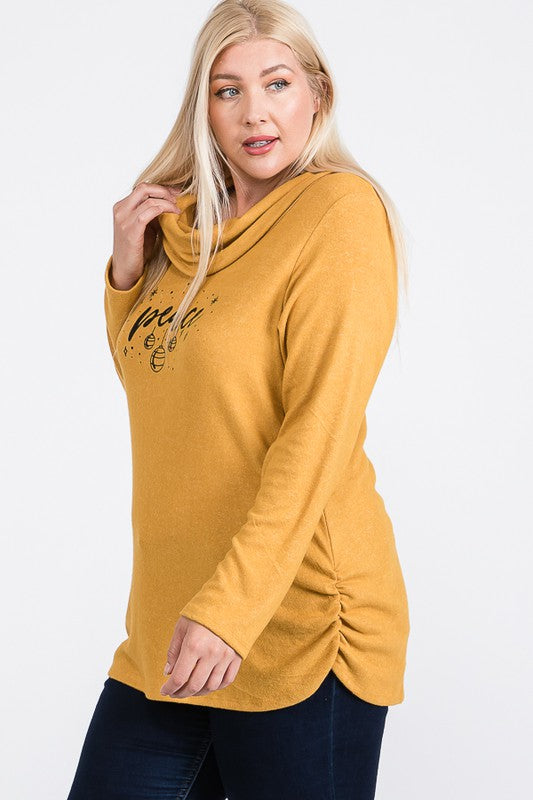 The Mary - Women's Plus Size Top in Mustard