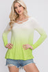 The Shelly - Women's Top in Lime
