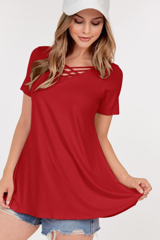 The Jessica - Women's Top in Red