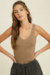 The Adele - Women's Ribbed Tank in Mocha