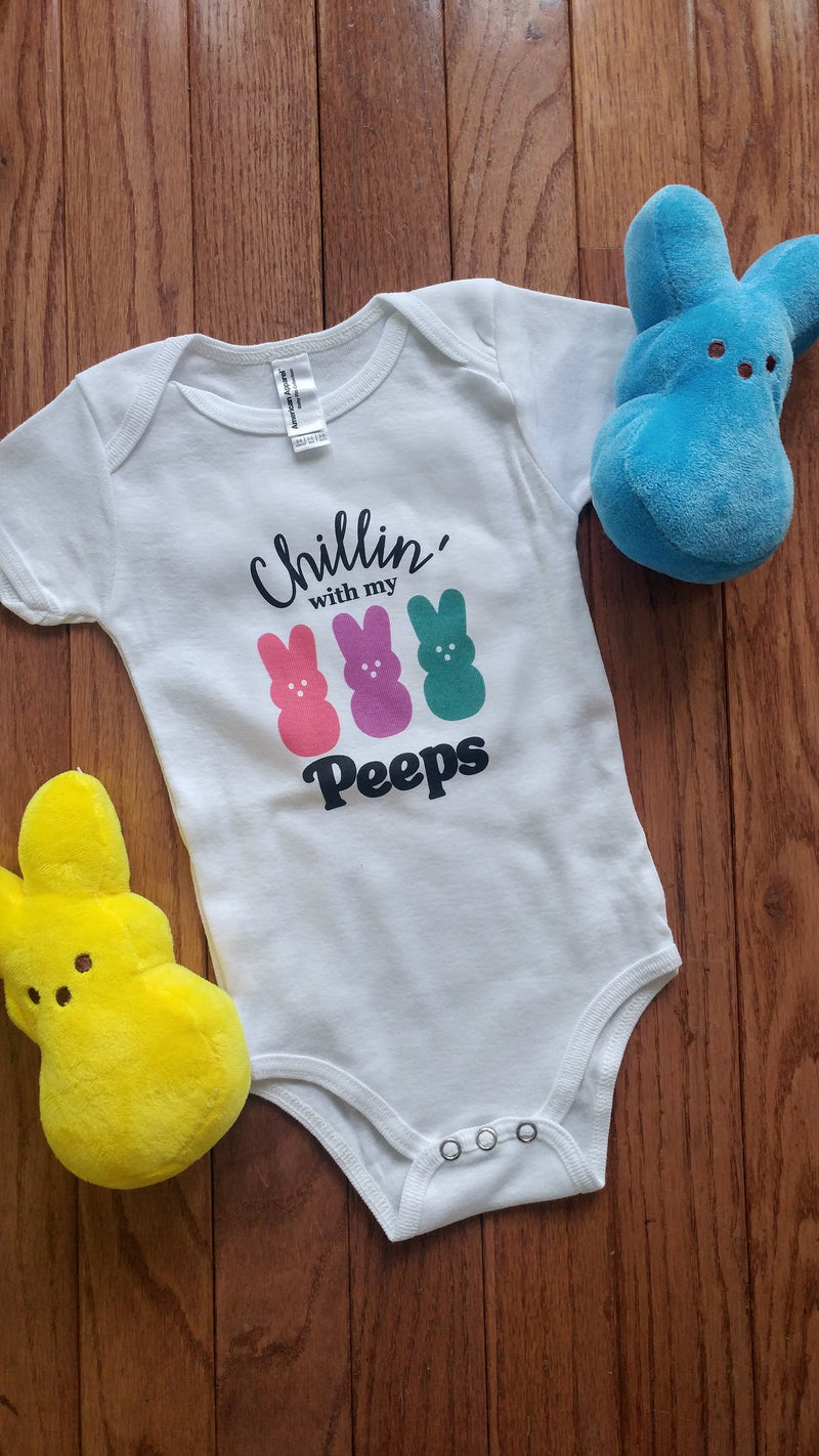 Chillin' With My Peeps Graphic Tee -Toddler Onesie
