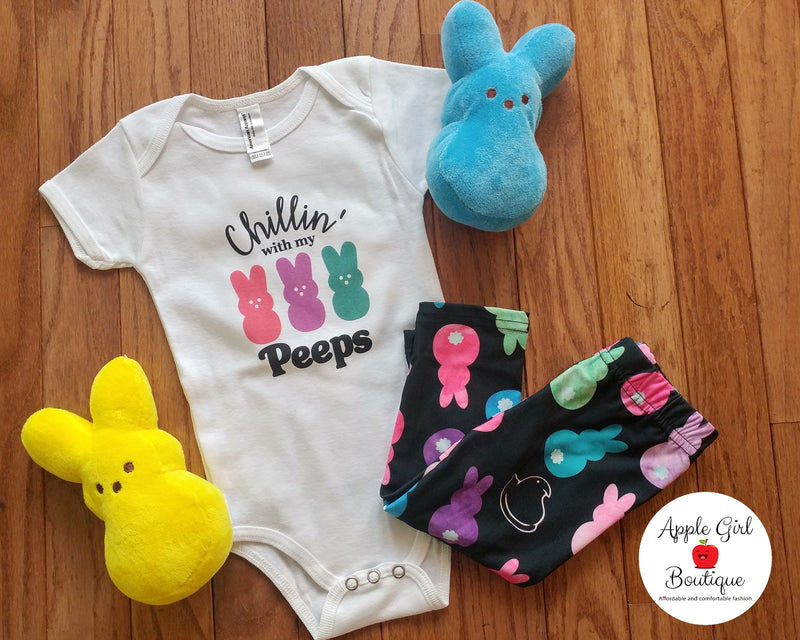 Chillin' With My Peeps Graphic Tee -Toddler Onesie