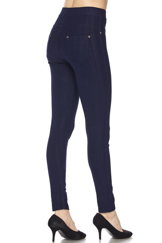 Fashionista Jeggings - Women's Plus Size in Navy Blue