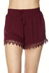Women's Burgundy Plus Size Shorts - Apple Girl Boutique