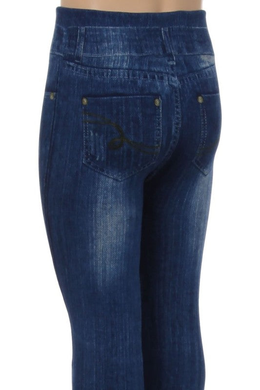 Girls Distressed Jeggings