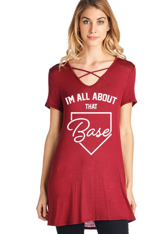 I'm All About That Base - Women's Burgundy Top