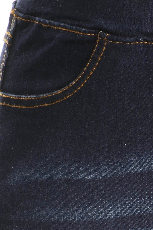 Dark Denim Distressed Jeggings - Women's Plus Size