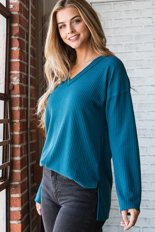 The Melanie - Women's Plus Size Top in Teal