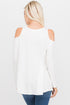 Love Graphic Cold Shoulder Tunic in Ivory - Women's