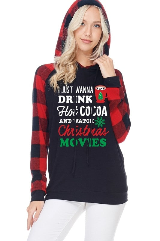 Drink Hot Cocoa & Watch Christmas Movies - Women's Top