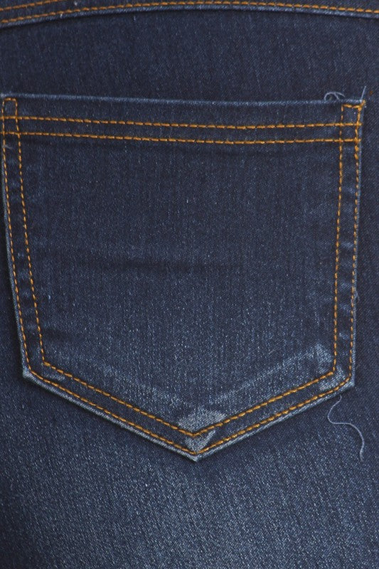 Denim Washed Ripped Jeggings - Women's Plus Size