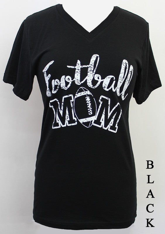 Football Mom - Women's V Neck Tee