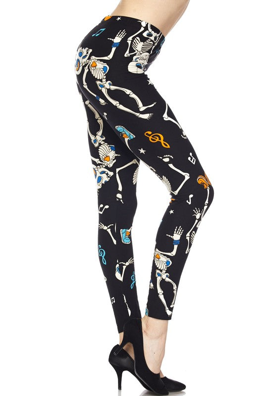 Skeleton Boogie - Women's Plus Size Leggings