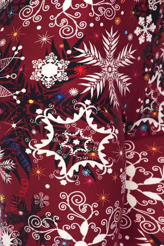 Berry Merry Sparkle - Women's Extra Plus 3x Size Leggings