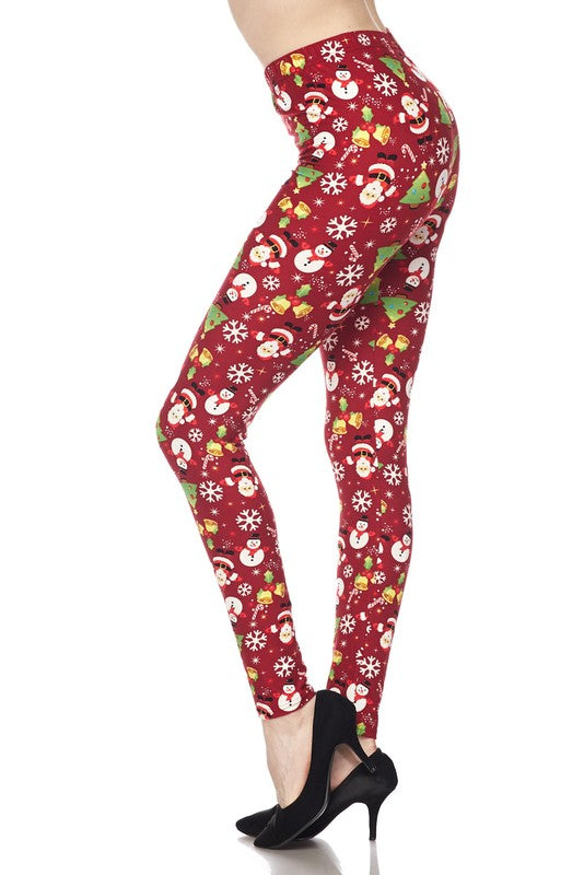 Santa & Frosty - Women's Plus Size Leggings