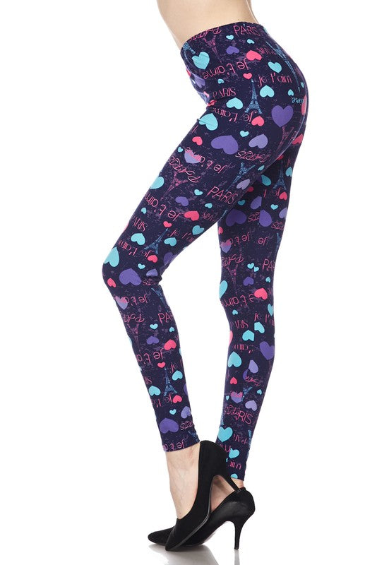 From Paris With Love - Women's 3X Extra Plus Size Leggings